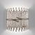 Chelsom Silver Sculpture Wall Light - Elegant and Contemporary 3D model small image 1