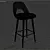 Modern Bar Chair: Sleek Design, Comfort & Durability 3D model small image 3