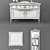 Italian designed Silvano Grifoni bathroom console 3D model small image 3