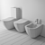 Elegant Fluid Collection Bathroom Suite 3D model small image 2