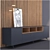 Modern Wood Sideboard: Piure Nex 3D model small image 1