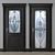 Stained-Glass Door: Elegant Glass Design 3D model small image 1