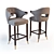 NANOOK Counter Stool - Brabbu Upholstered Bar Chair 3D model small image 1