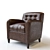Title: Sleek Hyde Leather Club Chair 3D model small image 1