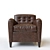 Title: Sleek Hyde Leather Club Chair 3D model small image 2