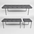 Elegant Tip Toe Bench for Narrow Spaces 3D model small image 1