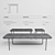 Elegant Tip Toe Bench for Narrow Spaces 3D model small image 2