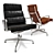 Luxury Leather Soft Pad Chair 3D model small image 1