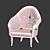 Cozy Beige Armchair 3D model small image 3