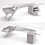Elegant Zanotta Cavour Writing Desk 3D model small image 3