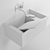 Elegant Utility: Meg11 Ceramic Washbasin 3D model small image 3