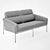 Modern Designer Seat Sofa - Arne Jacobsen 3300 3D model small image 3