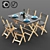 Modern Outdoor Furniture Set 3D model small image 1