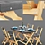 Modern Outdoor Furniture Set 3D model small image 2