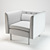 Elegant Henderson Armchair: Height 76cm, Width 86cm 3D model small image 2