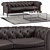 Natuzzi Orfeo: Modern Chesterfield Sofa 3D model small image 1