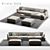 Poliform Bristol Sofa Set: 2 Modules, Puff & More 3D model small image 1