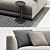 Poliform Bristol Sofa Set: 2 Modules, Puff & More 3D model small image 2