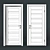 Cortex Deco 2000x800mm Flush Door 3D model small image 2