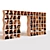 Modular Wine Wall Rack (Arch) 3D model small image 1