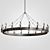 Amino Round Chandelier: Elegant Lighting 3D model small image 1