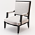Elegant Grand Hotel Armchair 3D model small image 1