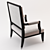 Elegant Grand Hotel Armchair 3D model small image 2