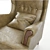 Strandmon Armchair with Pouf 3D model small image 3