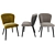 Elegant Aston Dining Chair Set 3D model small image 2