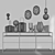 CB2 Decor Set: Crawford Low Dresser, Aballs Lighting, Tau Vase 3D model small image 3
