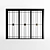 Sleek Glass Partition: 2700mm x 2200mm 3D model small image 3