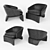 Elegant Halley Armchair 3D model small image 1