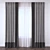 Elegant Sheer White Curtain 3D model small image 1