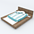 Wooden Base Bed 3D model small image 1