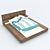 Wooden Base Bed 3D model small image 2