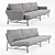 Modern Leather Sofa PL 103 3D model small image 3