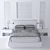 Shagreen King Platform Bed 3D model small image 3