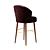 Canyon Bar Chair: Luxurious Velvet & Leather Upholstery 3D model small image 2