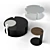 Sleek B&B Italia Nix Small Tables 3D model small image 1