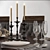 Elegant Vogue Dining Set 3D model small image 2