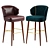 Luxurious Tippi Bar Chair: Velvet Beauty 3D model small image 1