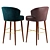 Luxurious Tippi Bar Chair: Velvet Beauty 3D model small image 2