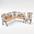 Elegant Outdoor Seating Set 3D model small image 2