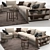 Modern and Versatile Sofa Flexform Groundpiece Set 3D model small image 1