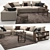 Modern and Versatile Sofa Flexform Groundpiece Set 3D model small image 2