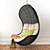 Contemporary Woven Pendant Armchair 3D model small image 1