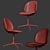 Gubi Beetle Chair: Casted Swivel Base 3D model small image 3