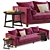 Luxurious Lutetia Sofa: Grand Comfort 3D model small image 1