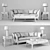 Avondale Composition: Elegant Caracole Living Set 3D model small image 3