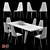 David Table & Dalila Chair Set: Italian Elegance 3D model small image 2